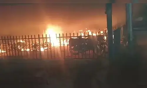 Photo of fire incident in Varanasi