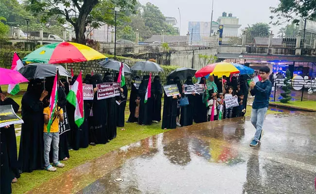 ಮಹಿಳಾ ಸುರಕ್ಷತೆ ಖಾತ್ರಿ ಪಡಿಸಲು ಅಗ್ರಹಿಸಿ ವಿಮ್ ಪ್ರತಿಭಟನೆ