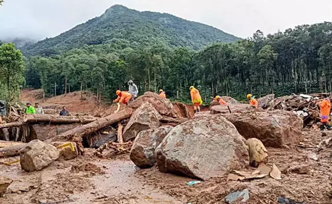 Photo of Wayanad landslide tragedy.