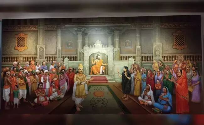 ಬೆಳಗಾವಿ | ಸುವರ್ಣ ಸೌಧದಲ್ಲಿ ಅನಾವರಣಗೊಂಡ ʼಅನುಭವ ಮಂಟಪʼದ ತೈಲಚಿತ್ರ