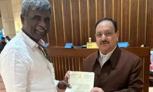 ಕೇಂದ್ರ ಆರೋಗ್ಯ ಸಚಿವ ನಡ್ಡಾರನ್ನು ಭೇಟಿಯಾದ ಸಂಸದ ಕೋಟ