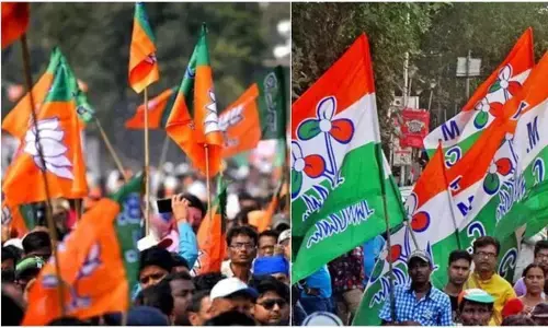 BJP , TMC  logo Flag