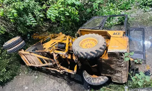 ಬಜ್ಪೆ ವಿಮಾನ ನಿಲ್ದಾಣದ ಬಳಿ ಕ್ರೇನ್‌ ಪಲ್ಟಿ: ಚಾಲಕ ಮೃತ್ಯು