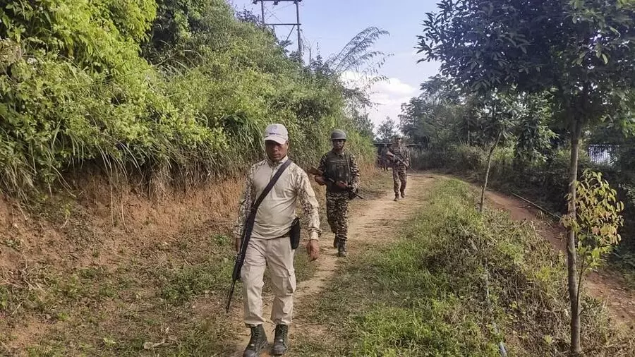 Photo of security force in Manipur