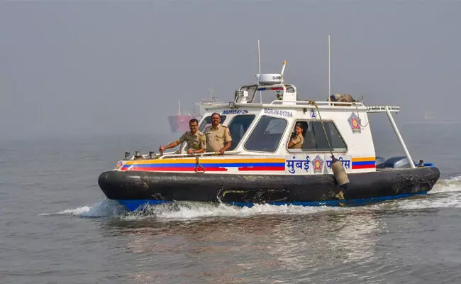 Security personnel during a search