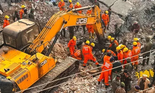 Photo of building collapse in Mohali