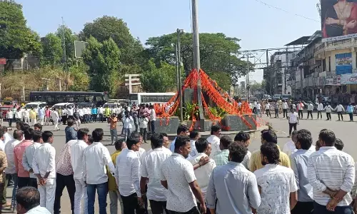ಕಲಬುರಗಿ | ಬಿಜೆಪಿ ಮುಖಂಡರ ಹತ್ಯೆಗೆ ಸಂಚು ರೂಪಿಸಿರುವ ಆರೋಪಿಗಳನ್ನು ಬಂಧಿಸುವಂತೆ ಆಗ್ರಹಿಸಿ ಬಿಜೆಪಿಯಿಂದ ಪ್ರತಿಭಟನೆ