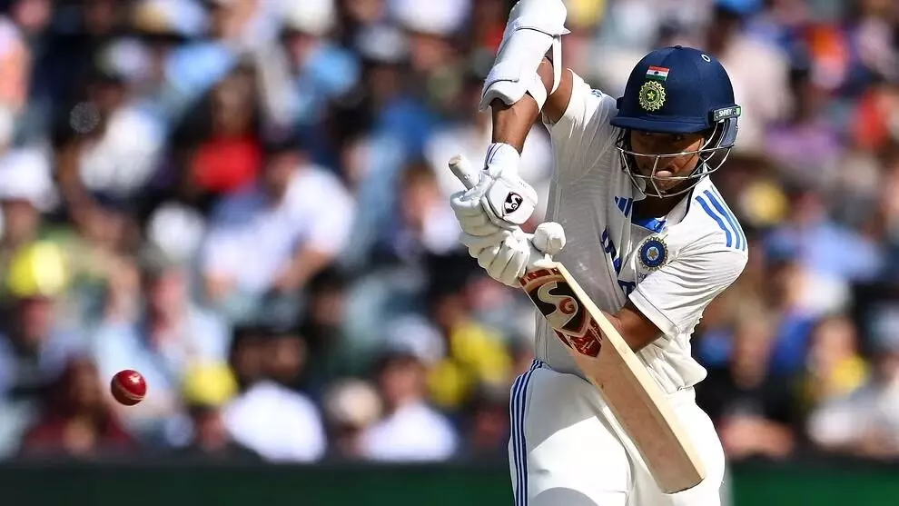 Indias Yashasvi Jaiswal in action