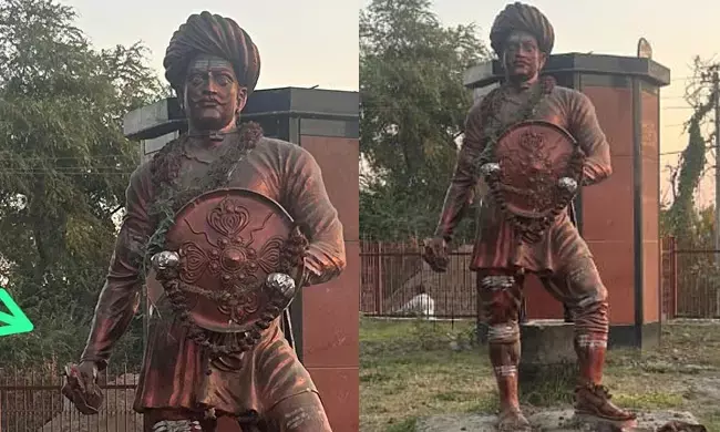 ಕಲಬುರಗಿ | ಸಂಗೊಳ್ಳಿ ರಾಯಣ್ಣ ಪ್ರತಿಮೆಯ ಖಡ್ಗಕ್ಕೆ ಹಾನಿ; ಪ್ರತಿಭಟನೆ