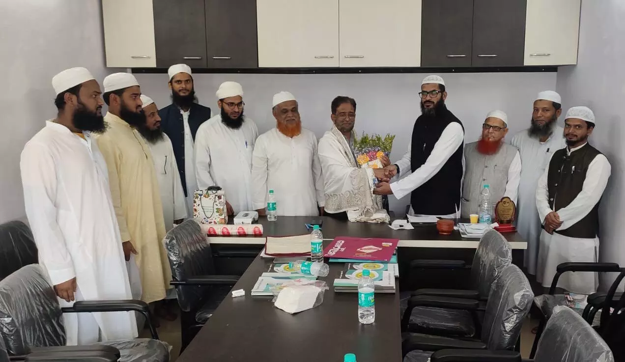 ಉಲಮಾ ನಿಯೋಗದಿಂದ ಮುಸ್ಲಿಂ ಒಕ್ಕೂಟ ಜಿಲ್ಲಾಧ್ಯಕ್ಷರಿಗೆ ಅಭಿನಂದನೆ ಉಲಮಾ ನಿಯೋಗದಿಂದ ಮುಸ್ಲಿಂ ಒಕ್ಕೂಟ ಜಿಲ್ಲಾಧ್ಯಕ್ಷರಿಗೆ ಅಭಿನಂದನೆ