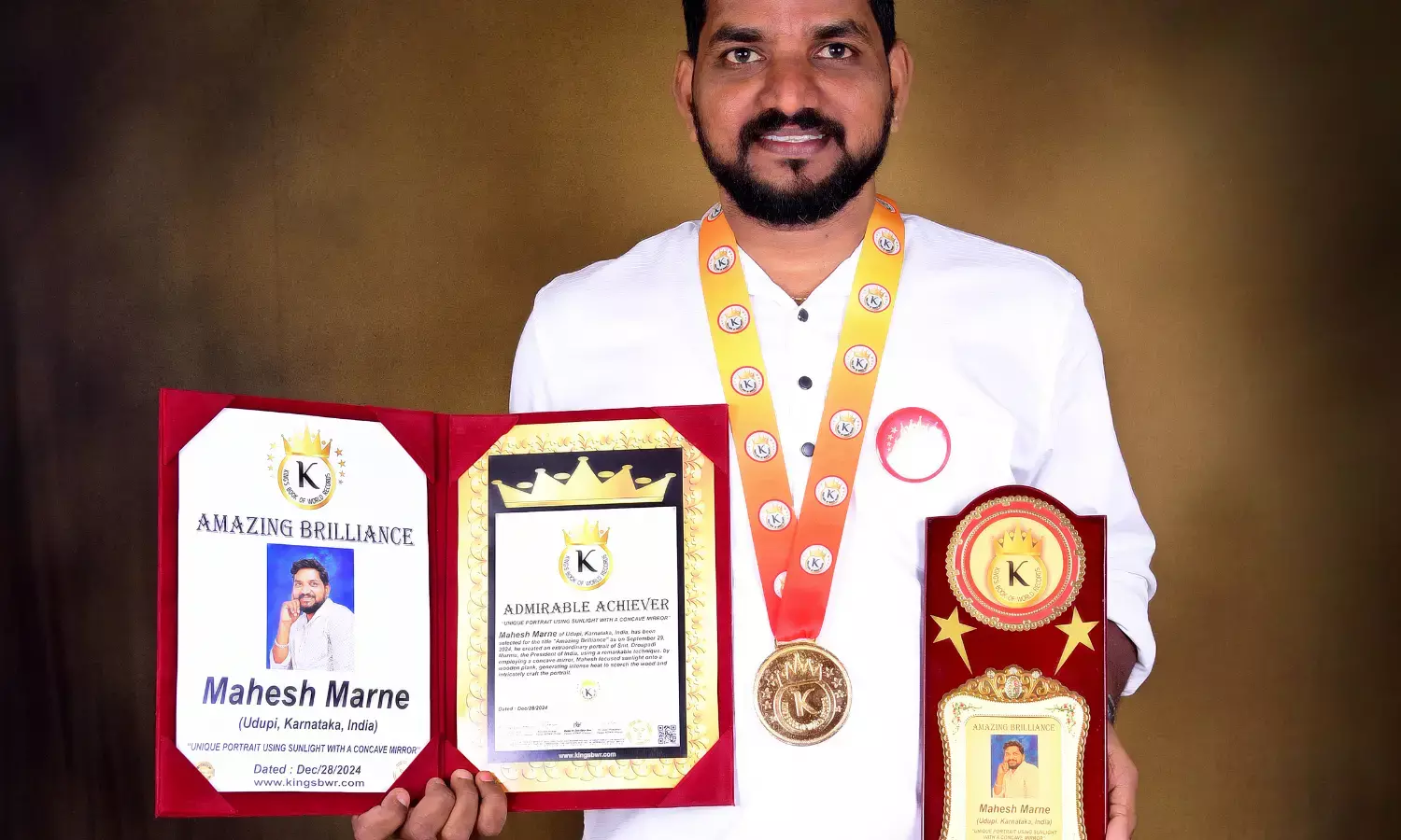 ಕಲಾವಿದ ಮಹೇಶ್ ಮರ್ಣೆ ಅವರಿಂದ ಮೂರನೇ ದಾಖಲೆ