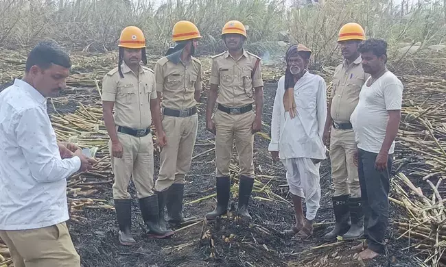 ಕಲಬುರಗಿ | ಕಟಾವಿಗೆ ಬಂದಿದ್ದ 10 ಎಕರೆ ಕಬ್ಬು ಬೆಂಕಿಗಾಹುತಿ : ಕಂಗಾಲಾದ ರೈತರು