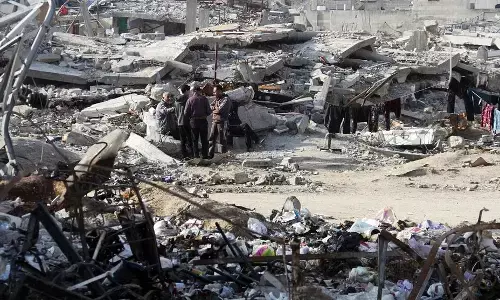 ಕದನ ವಿರಾಮ ಘೋಷಿಸಿದ ಬೆನ್ನಿಗೇ ಇಸ್ರೇಲ್ನಿಂದ ಗಾಝಾ ಮೇಲಿನ ವೈಮಾನಿಕ ದಾಳಿ ತೀವ್ರ