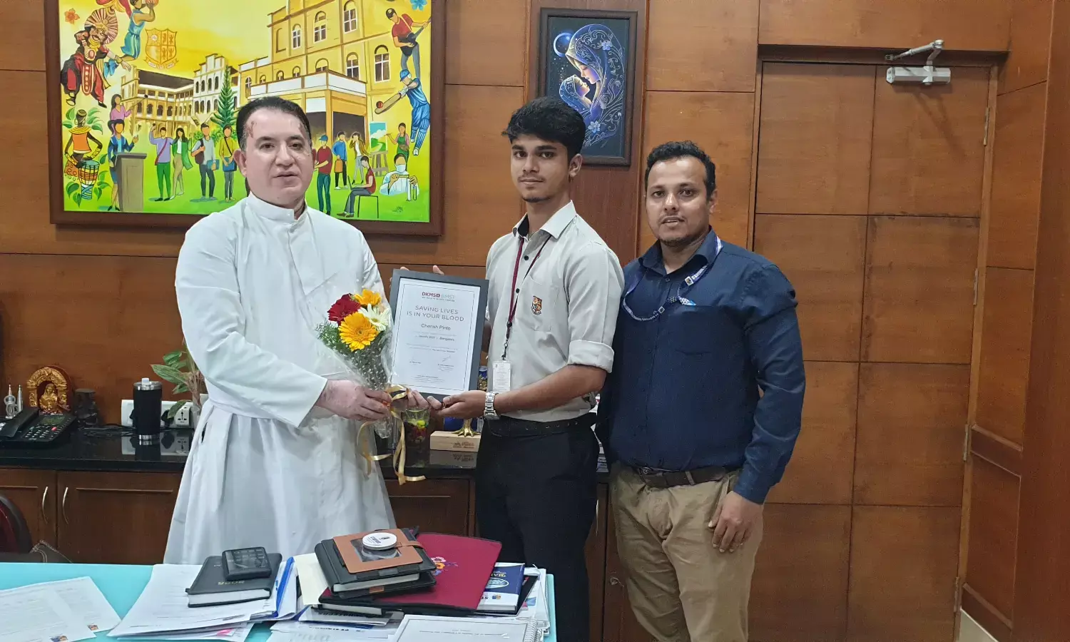 ಅಲೋಶಿಯಸ್ ವಿದ್ಯಾರ್ಥಿಯಿಂದ ಕ್ಯಾನ್ಸರ್ ರೋಗಿಗೆ ಬ್ಲಡ್ ಸ್ಟೆಮ್‌ಸೆಲ್ಸ್ ದಾನ