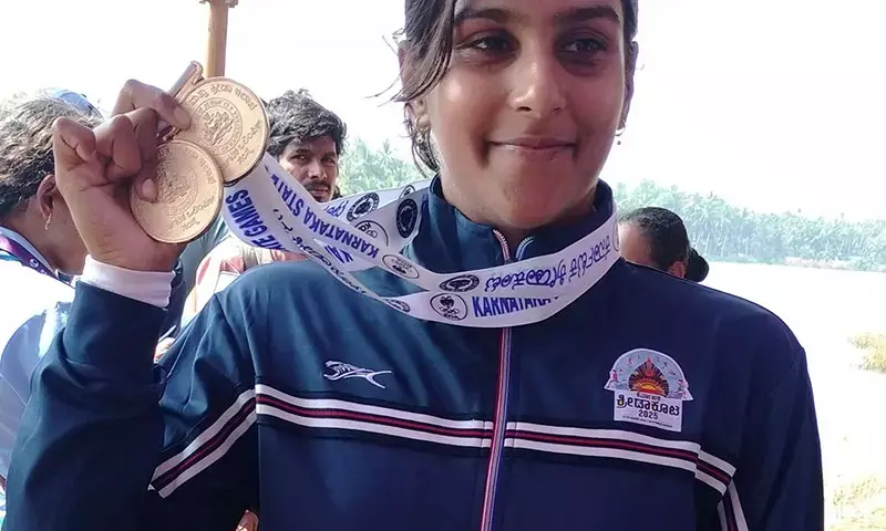 ಕರ್ನಾಟಕ ಕ್ರೀಡಾಕೂಟದ ಮೊದಲ ಚಿನ್ನದ ಪದಕ ಗೆದ್ದ ಸಮರಾ ಚಾಕೋ
