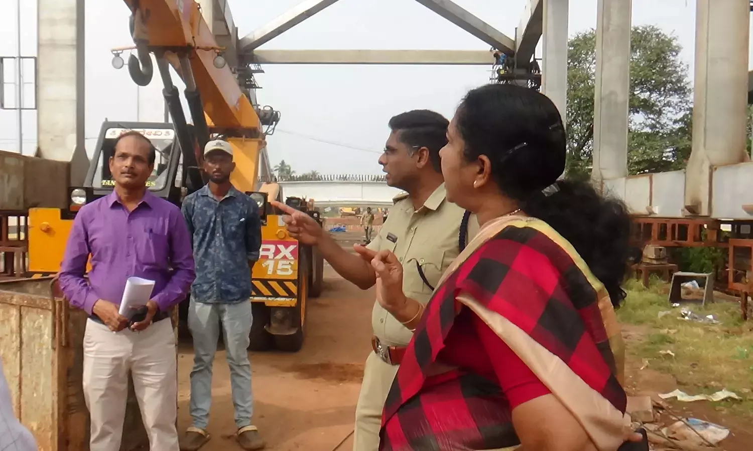 ಇಂದ್ರಾಳಿ ಮೇಲ್ಸೇತುವೆ ಕಾಮಗಾರಿ ಪ್ರಗತಿ ವೀಕ್ಷಿಸಿದ ಉಡುಪಿ ಜಿಲ್ಲಾಧಿಕಾರಿ