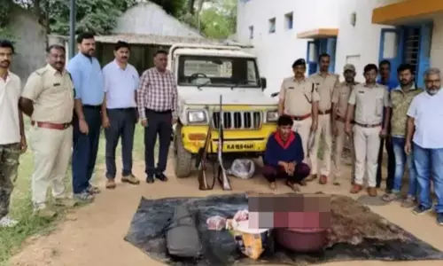 ಚಿಕ್ಕಮಗಳೂರು | ಕಡವೆ ಶಿಖಾರಿ ಮಾಡಿದ್ದ ವ್ಯಕ್ತಿಯ ಬಂಧನ; 2 ಕೋವಿ ವಶ