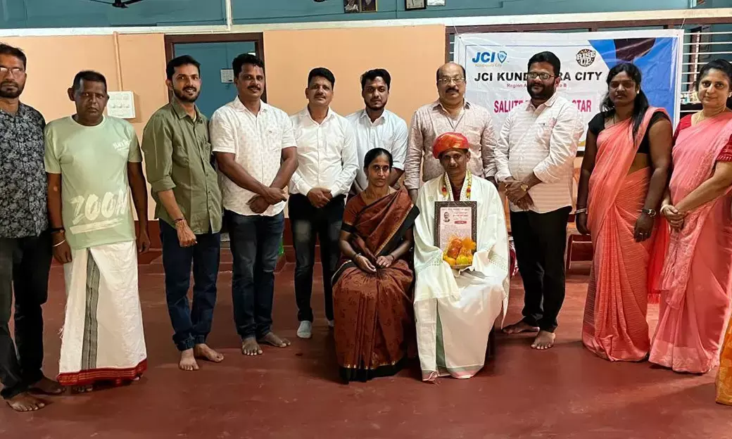 ಬಸ್ರೂರಿನ ಕೃಷಿಕ ಹರೀಶ್ ಅಡಿಗರಿಗೆ ಸನ್ಮಾನ