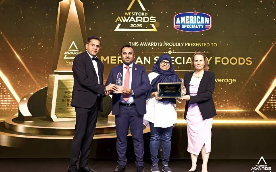 ಅಮೆರಿಕನ್ ಸ್ಪೆಷಾಲಿಟಿ ಫುಡ್ಸ್ ಕೋ ಸಂಸ್ಥೆಗೆ ಪ್ರತಿಷ್ಠಿತ ವೆಸ್ಟ್ ಫೋರ್ಡ್ ಪ್ರಶಸ್ತಿ