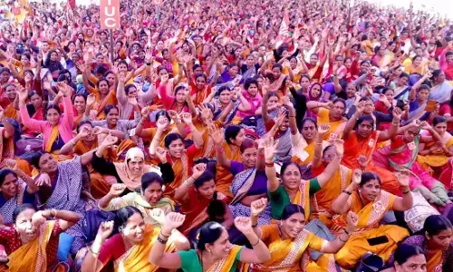 Photo of Anganavadi workers protest