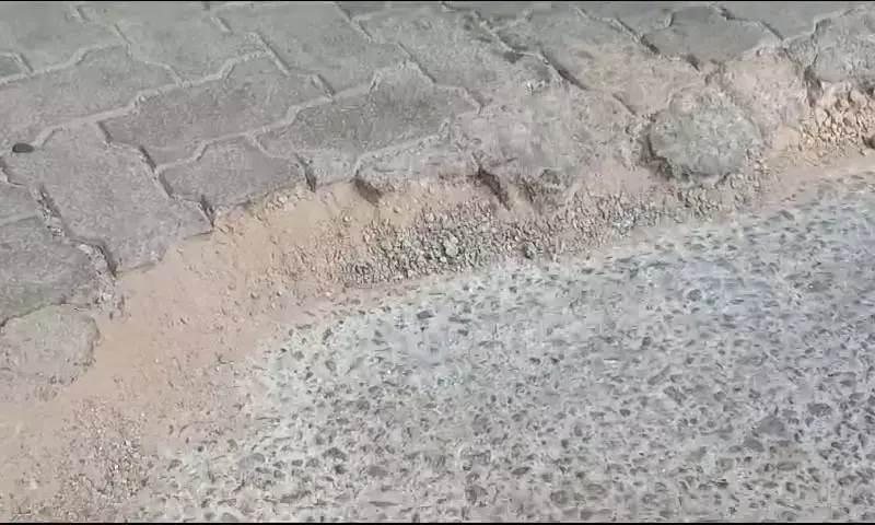 ಇಂದ್ರಾಳಿ ಜಾರ್ಜ್ ಫೆರ್ನಾಂಡಿಸ್ ರಸ್ತೆ ದುರಸ್ತಿಗೆ ಆಗ್ರಹ