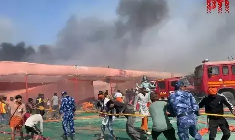 ಮಹಾ ಕುಂಭಮೇಳ ಶಿಬಿರದಲ್ಲಿ ಅಗ್ನಿ ಅವಘಡ