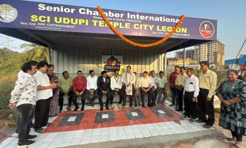 ಉಡುಪಿ: ರೈಲ್ವೆ ನಿಲ್ದಾಣದ ಫ್ಲಾಟ್‌ಫಾರಂಗೆ ತಂಗುದಾಣ ಉದ್ಘಾಟನೆ