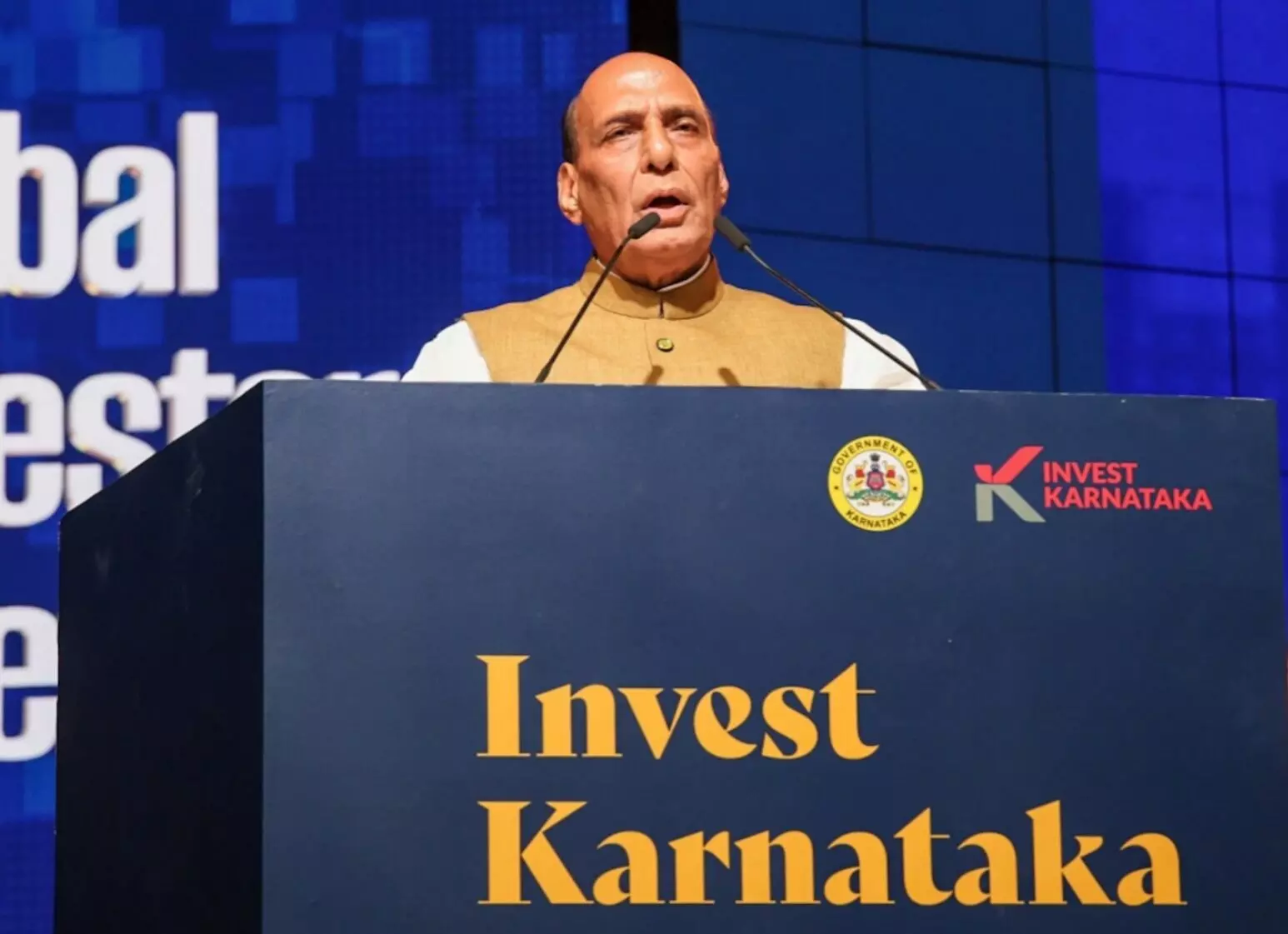 ಬಂಡವಾಳ ಹೂಡಿಕೆಗೆ ಕರ್ನಾಟಕ ಹೇಳಿ ಮಾಡಿಸಿದ ರಾಜ್ಯ: ಕೇಂದ್ರ ಸಚಿವ ರಾಜನಾಥ್ ಸಿಂಗ್