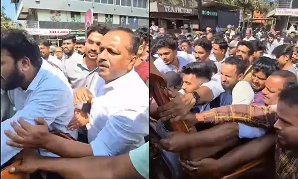 ಮಂಗಳೂರು| ಮಿನಿ ಲಾರಿ - ಟೆಂಪೊ ಢಿಕ್ಕಿ: ಗಾಯಾಳು ಚಾಲಕನ ರಕ್ಷಣೆಗೆ ಧಾವಿಸಿದ ಸ್ಪೀಕರ್ ಯು.ಟಿ. ಖಾದರ್