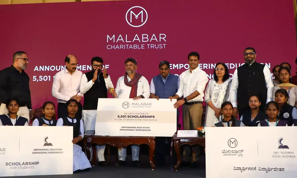 ಮಲಬಾರ್ ಗ್ರೂಪ್‌ನಿಂದ ಕರ್ನಾಟಕದ 5,501 ಹೆಣ್ಣು ಮಕ್ಕಳಿಗೆ ವಿದ್ಯಾರ್ಥಿವೇತನ ಘೋಷಣೆ
