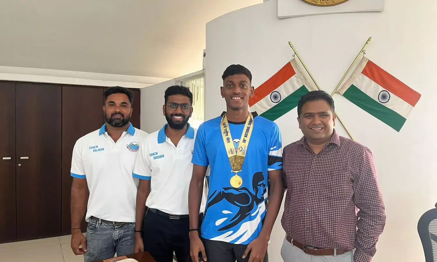 ರಾಷ್ಟ್ರೀಯ ಕ್ರೀಡಾಕೂಟದಲ್ಲಿ ಚಿನ್ನದ ಪದಕ: ದ.ಕ. ಜಿಲ್ಲಾಧಿಕಾರಿ ಅಭಿನಂದನೆ