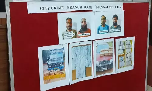 ಮಂಗಳೂರು: 119 ಕೆಜಿ ಗಾಂಜಾ ಸಹಿತ ನಾಲ್ವರು ಆರೋಪಿಗಳ ಬಂಧನ