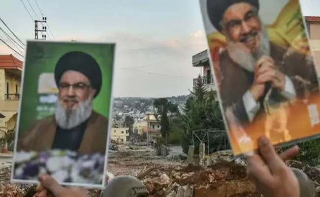 ಜನಸಾಗರದ ನಡುವೆ ಹಿಜ್ಬುಲ್ಲಾ ನಾಯಕ ಹಸನ್ ನಸ್ರಲ್ಲಾ ಅಂತ್ಯಸಂಸ್ಕಾರ