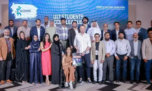 ದುಬೈ | ʼವಿದ್ಯಾರ್ಥಿ ಸಾಕರ್ ಲೀಗ್- 2025ʼ : ಲಾಂಛನ ಅನಾವರಣ