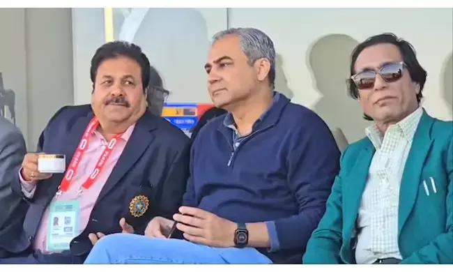 ಲಾಹೋರ್: ಸೆಮಿ ಫೈನಲ್ ಪಂದ್ಯ ವೀಕ್ಷಿಸಿದ ಬಿಸಿಸಿಐ ಉಪಾಧ್ಯಕ್ಷ ರಾಜೀವ್ ಶುಕ್ಲಾ