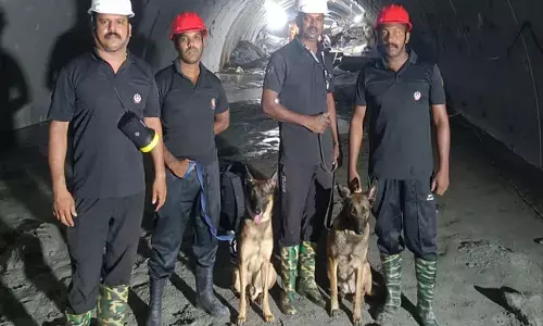 ತೆಲಂಗಾಣ ಸುರಂಗ ಕುಸಿತ: ರಕ್ಷಣಾ ಕಾರ್ಯಾಚರಣೆಗೆ ಕೇರಳ ಶ್ವಾ ನದಳದ ನೆರವು