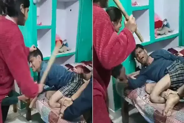 ವ್ಯಕ್ತಿಯೋರ್ವನ ಆತ್ಮಹತ್ಯೆ ಪ್ರಕರಣಕ್ಕೆ ತಿರುವು; ತಂದೆಯನ್ನು ಅಮಾನುಷವಾಗಿ ಥಳಿಸಿದ್ದ ಪುತ್ರಿಯ ವಿಡಿಯೋ ವೈರಲ್‌