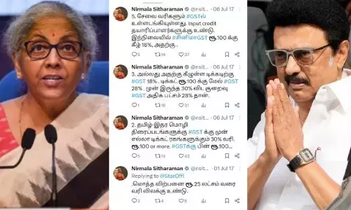 ಹಳೆಯ ಪೋಸ್ಟ್ ಗಳಲ್ಲಿ ತಮಿಳಿನ ரூ ಚಿಹ್ನೆ ಬಳಸಿದ್ದ ನಿರ್ಮಲಾ ಸೀತಾರಾಮನ್; ಟೀಕೆಗೆ ಗುರಿಯಾದ ವಿತ್ತ ಸಚಿವೆ