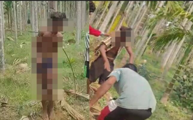 ದಾವಣಗೆರೆ | ಬಾಲಕನನ್ನು ಮರಕ್ಕೆ ಕಟ್ಟಿ ಗುಪ್ತಾಂಗಕ್ಕೆ ಇರುವೆ ಬಿಟ್ಟು ಹಲ್ಲೆ: ವಿಡಿಯೋ ವೈರಲ್‌