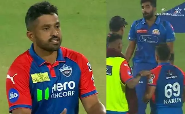 IPL 2025 | ಜಸ್ಪ್ರೀತ್ ಬುಮ್ರಾ ಹಾಗೂ ಕರುಣ್ ನಾಯರ್ ನಡುವಿನ ಮಾತಿನ ಚಕಮಕಿ; ವಿಡಿಯೋ ವೈರಲ್