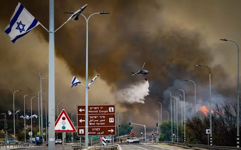 ಜೆರುಸಲೆಮ್ ಬಳಿ ಭೀಕರ ಕಾಡ್ಗಿಚ್ಚು ; ಇಸ್ರೇಲ್ ಸ್ವಾತಂತ್ರ್ಯ ದಿನಾಚರಣೆ ರದ್ದು ಜೆರುಸಲೆಮ್ ಬಳಿ ಭೀಕರ ಕಾಡ್ಗಿಚ್ಚು ; ಇಸ್ರೇಲ್ ಸ್ವಾತಂತ್ರ್ಯ ದಿನಾಚರಣೆ ರದ್ದು