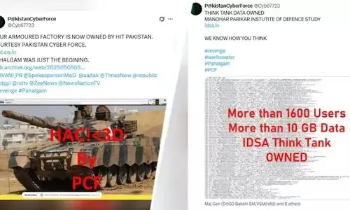 ರಕ್ಷಣಾ ಇಲಾಖೆಯ ವೆಬ್‌ಸೈಟ್‌ಗಳನ್ನು ಹ್ಯಾಕ್ ಮಾಡಲು ಯತ್ನಿಸಿದ ಪಾಕ್ ಸೈಬರ್ ದಾಳಿಕೋರರು; ವರದಿ