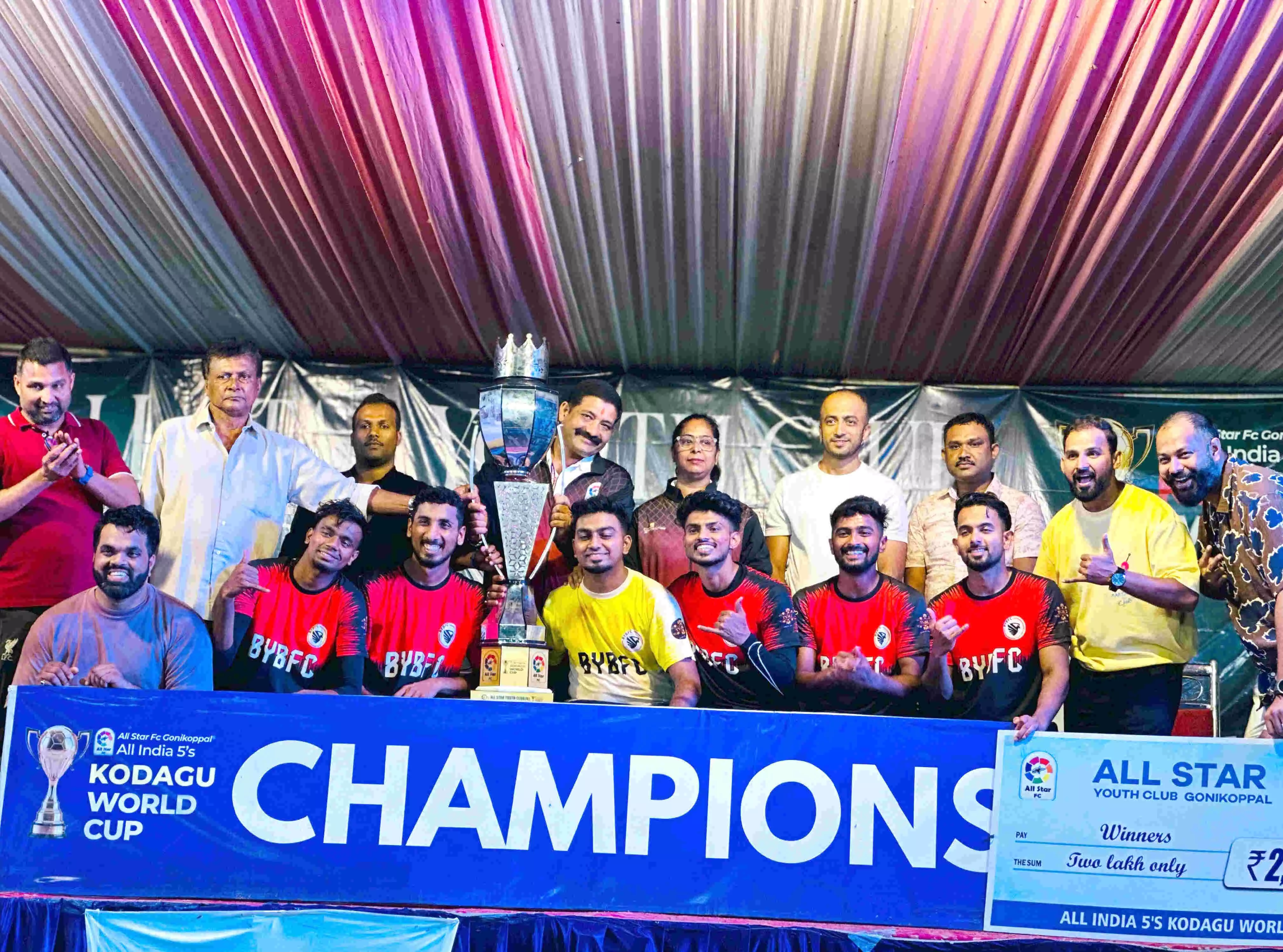 ಬಿವೈಬಿಎಫ್‌ಸಿ ಮುಂಬೈ ಮಡಿಲಿಗೆ ಆಲ್ ಸ್ಟಾರ್ ಕೊಡಗು ವರ್ಲ್ಡ್ ಕಪ್
