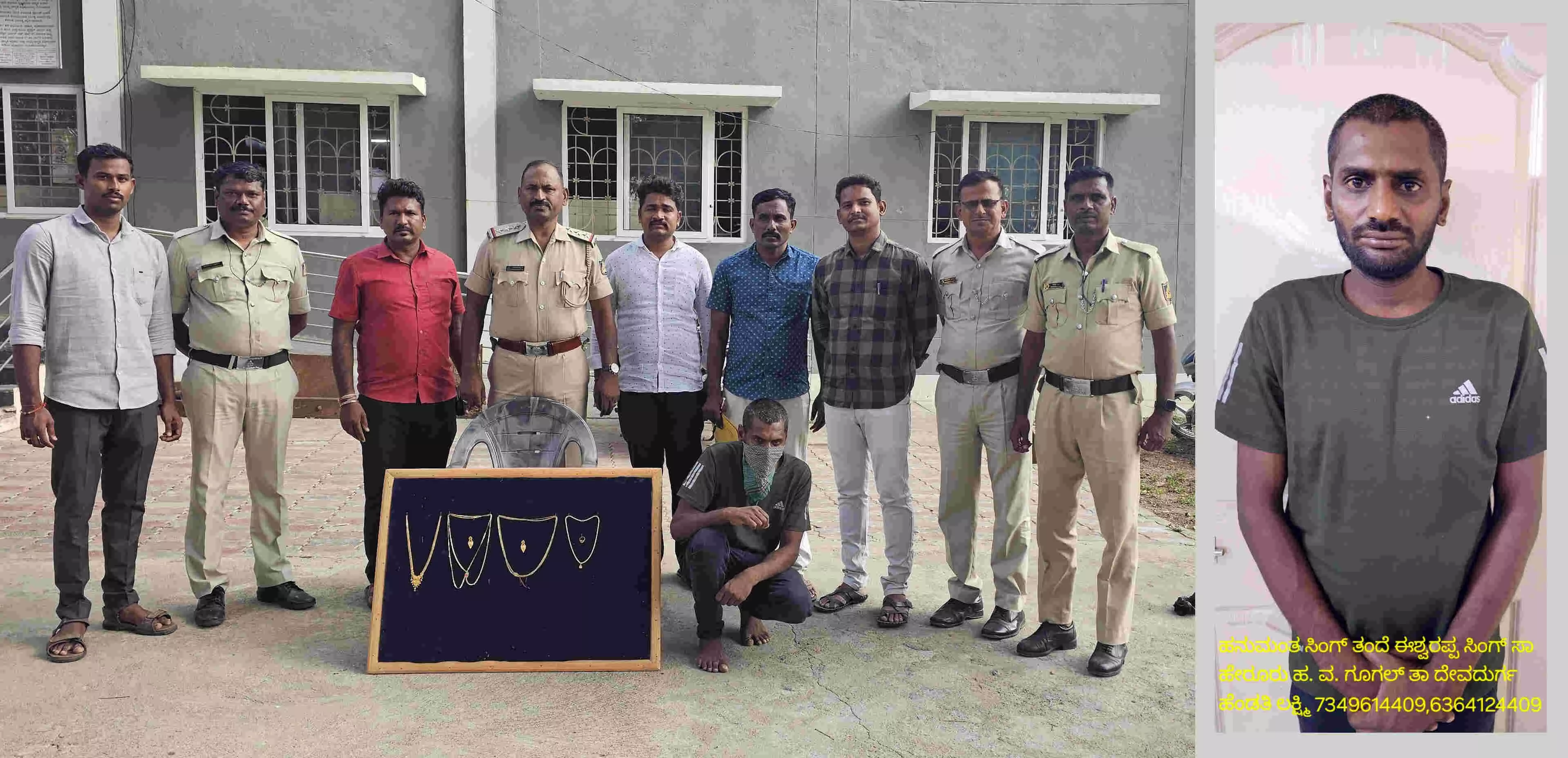 ರಾಯಚೂರು | ಕಳ್ಳತನ ಪ್ರಕರಣಗಳ ಆರೋಪಿಯ ಬಂಧನ; ಎಂಟು ಲಕ್ಷ ರೂ. ಮೌಲ್ಯದ ಚಿನ್ನಾಭರಣ ವಶ