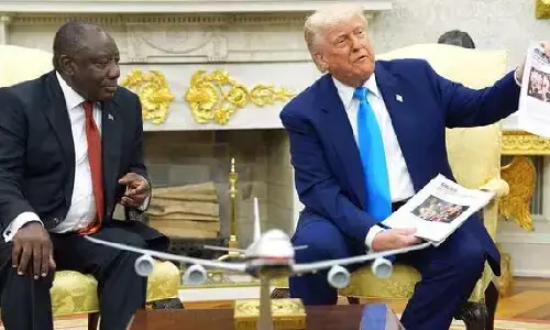 ಬಿಳಿ ಜನಾಂಗೀಯ ರೈತರ ಹತ್ಯೆಯನ್ನು ತಡೆಯಲು ವಿಫಲವಾಗಿದ್ದೀರಿ: ಶ್ವೇತಭವನದಲ್ಲಿ ಮುಖಾಮುಖಿ ಭೇಟಿ ವೇಳೆ ದಕ್ಷಿಣ ಆಫ್ರಿಕಾದ ಅಧ್ಯಕ್ಷರಿಗೆ ಟ್ರಂಪ್ ತರಾಟೆ