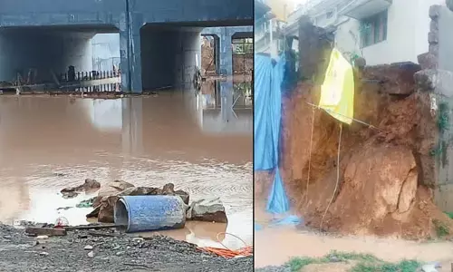 ಜೆಪ್ಪು: ಮಹಾಕಾಳಿ ಪಡ್ಪು ಮೊಯ್ಲಿ ಕೆರೆ ನೀರಿನಿಂದ ಕೃತಕ ಕೆರೆ ಸೃಷ್ಟಿ; ಸ್ಥಳೀಯ ಮನೆ ಕಾಂಪೌಂಡ್  ಕುಸಿತ