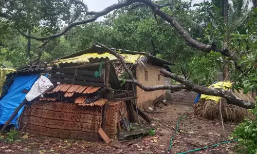 ಉಡುಪಿಯಲ್ಲಿ ಗಾಳಿಮಳೆ: ಹಲವು ಮನೆಗಳಿಗೆ ಹಾನಿ