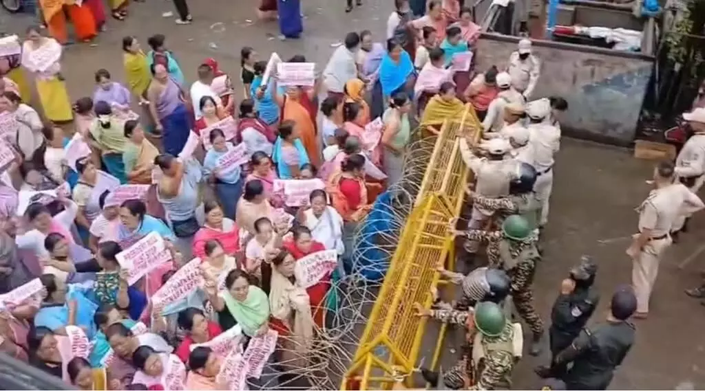 ಮಣಿಪುರ: ಹಿಂಸೆಗೆ ತಿರುಗಿದ ರಾಜ್ಯಪಾಲರ ವಿರುದ್ಧದ ಪ್ರತಿಭಟನೆ