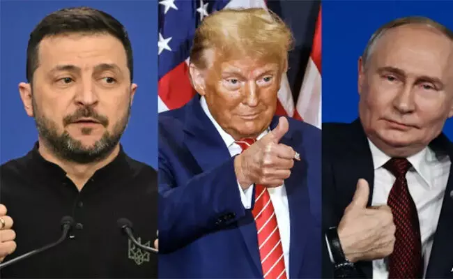 ಟ್ರಂಪ್, ಪುಟಿನ್ ಅವರೊಂದಿಗೆ ತ್ರಿಪಕ್ಷೀಯ ಸಭೆಗೆ ಝೆಲೆನ್‍ಸ್ಕಿ ಪ್ರಸ್ತಾಪ