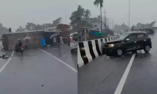 ಉಪ್ಪಳ | ಕಾರು - ಲಾರಿ ಮುಖಾಮುಖಿ ಢಿಕ್ಕಿ; ಮಹಿಳೆ ಮೃತ್ಯು, ಇಬ್ಬರಿಗೆ ಗಂಭೀರ ಗಾಯ